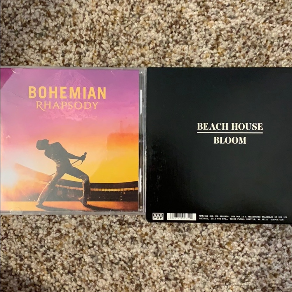 Beach house bloom and bohemian rhapsody movie CD’s